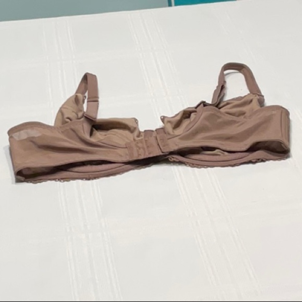 Cacique Taupe Lace Underwire Bra Unlined Balconette - Picture 4 of 4